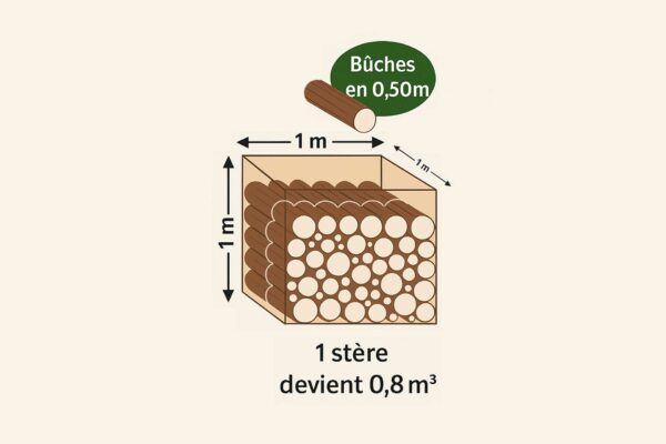1 stère 50cm - en m cube
